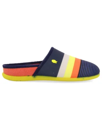 Papuci de casa cu model grafic, Multicolor