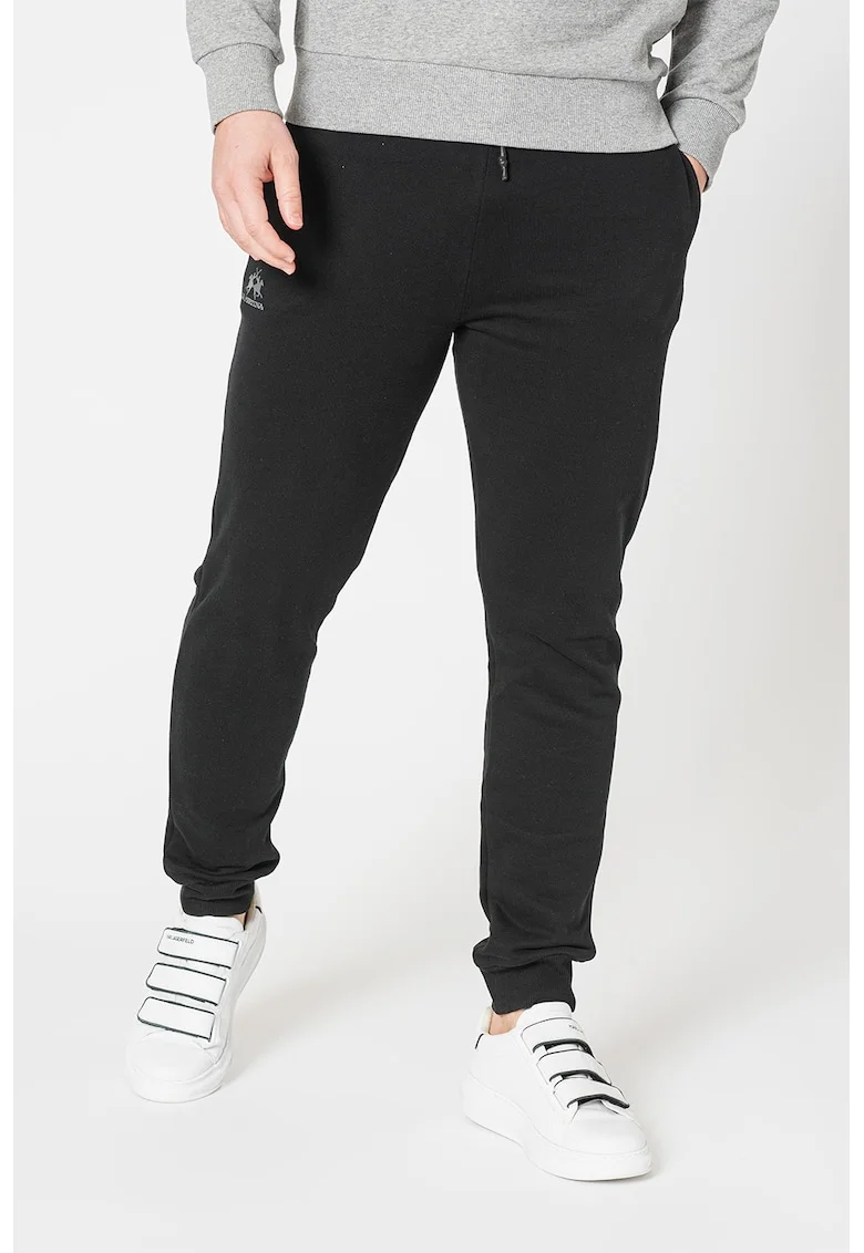 Pantaloni sport cu buzunare oblice, Negru