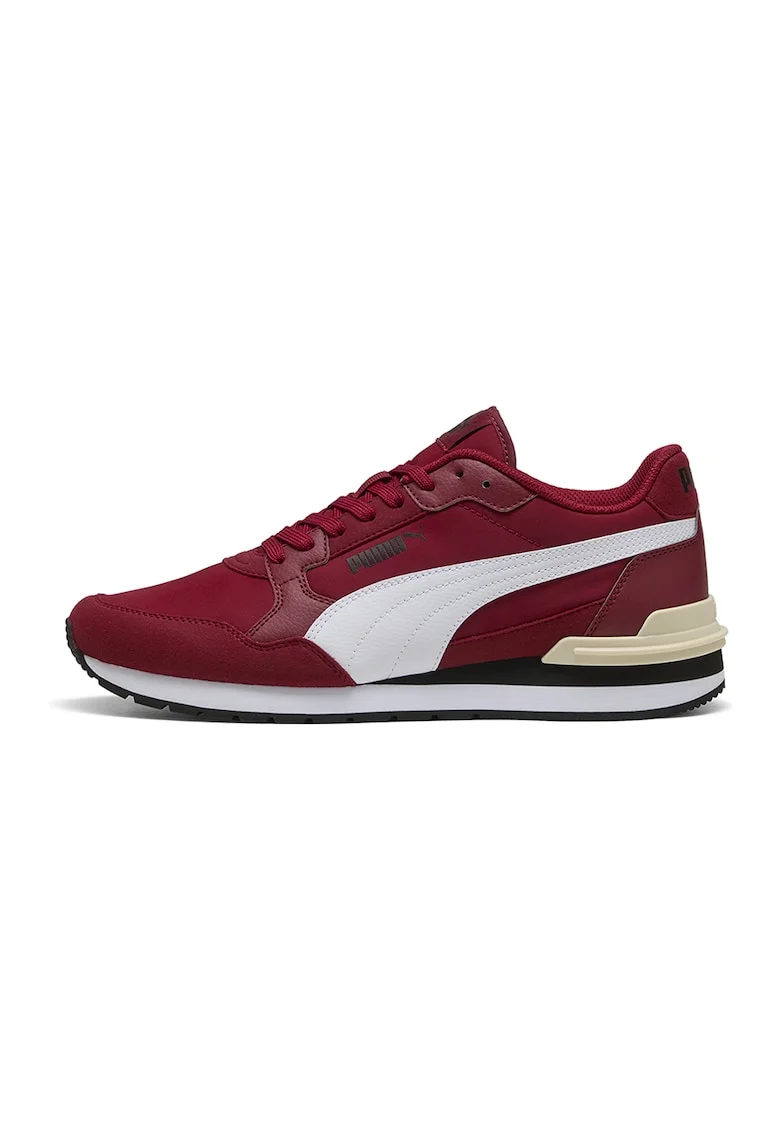 Pantofi sport ST Runner v4 NL din material textil cu insertii de piele ecologica, Rosu/Alb