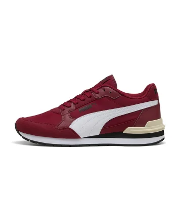 Pantofi sport ST Runner v4 NL din material textil cu insertii de piele ecologica, Rosu/Alb