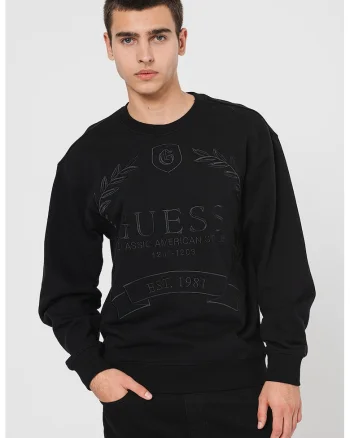 Bluza de trening cu imprimeu logo, Negru