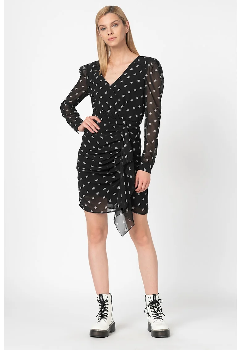 Rochie mini cu buline, Negru