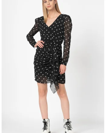 Rochie mini cu buline, Negru