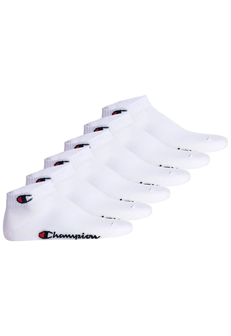 Set de sosete unisex pana la glezna - 6 perechi, Alb