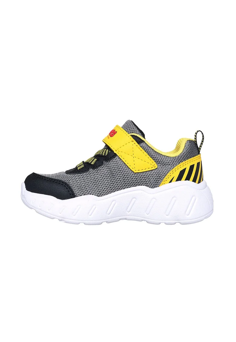 Pantofi sport Play Scene cu model si velcro, Negru/Galben