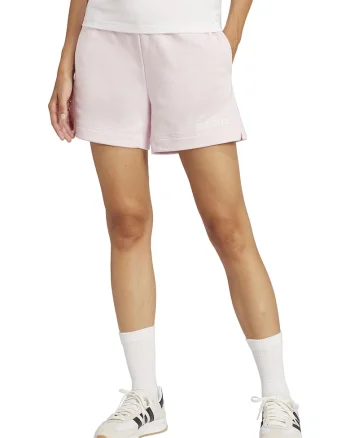 Pantaloni scurti din amestec de bumbac cu logo, Alb/Lila