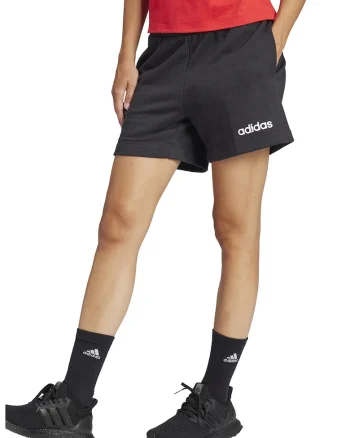 Pantaloni scurti din amestec de bumbac cu logo, Negru