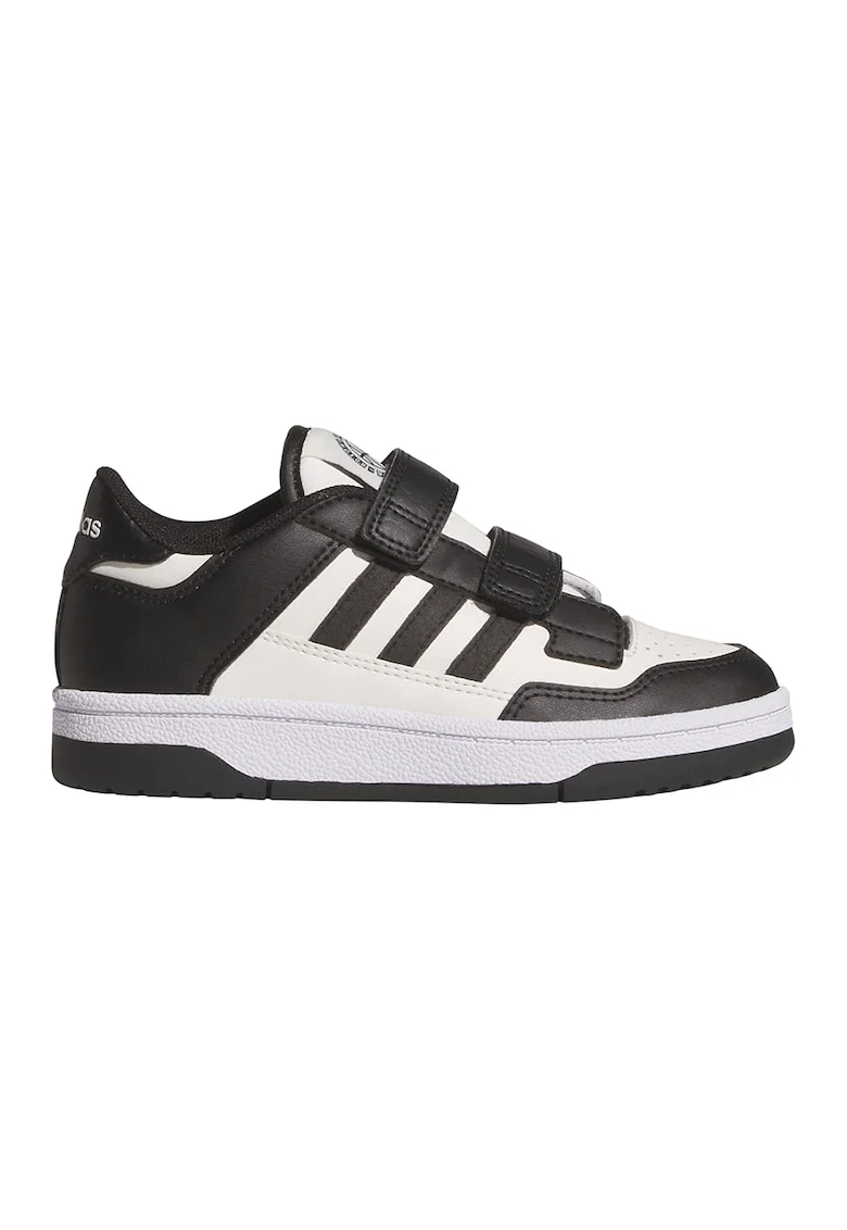 Pantofi sport Rapid Court cu inchidere velcro, Alb/Negru