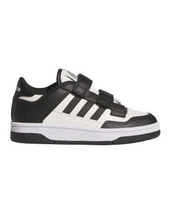 Pantofi sport Rapid Court cu inchidere velcro, Alb/Negru