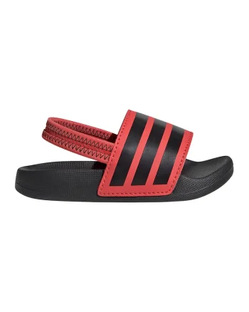 Sandale slingback Adilette, Negru/Rosu vermillion
