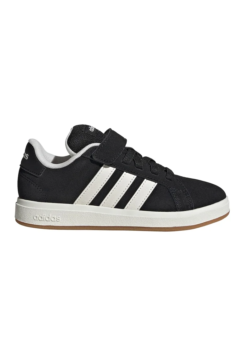 Pantofi sport Grand Court din piele intoarsa cu captuseala din material sintetic, Negru