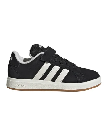 Pantofi sport Grand Court din piele intoarsa cu captuseala din material sintetic, Negru