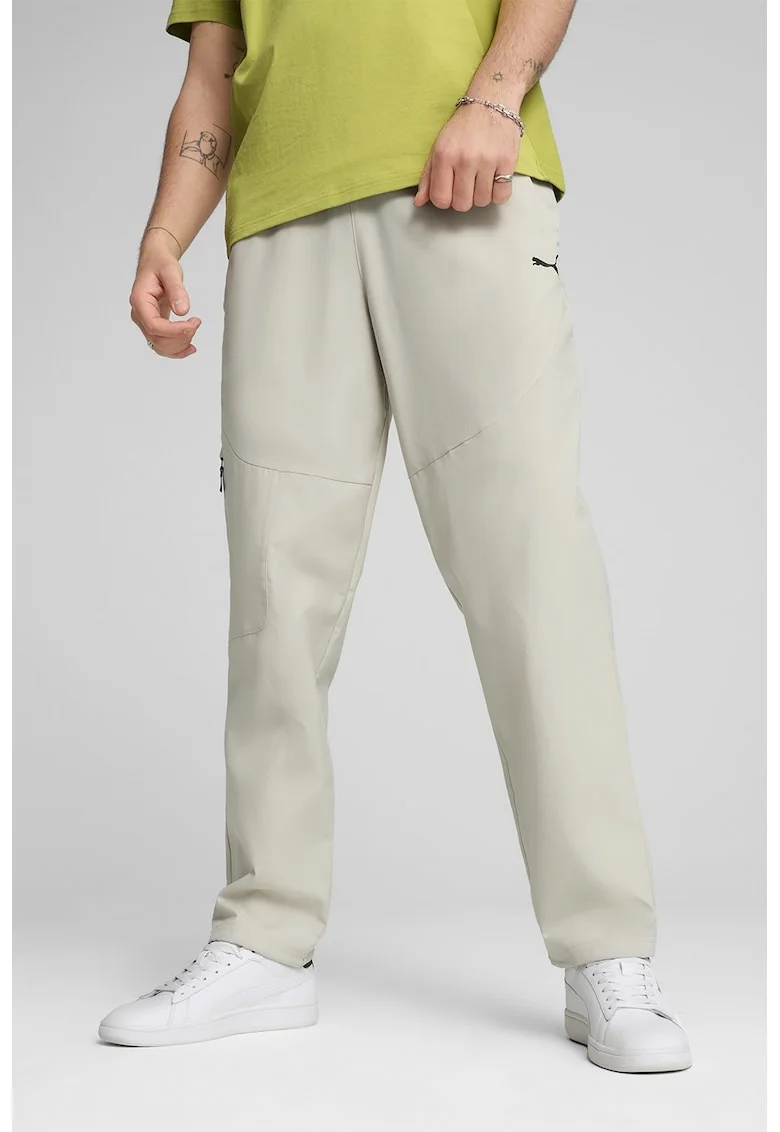 Pantaloni de trening relaxed fit cu buzunare, Gri deschis