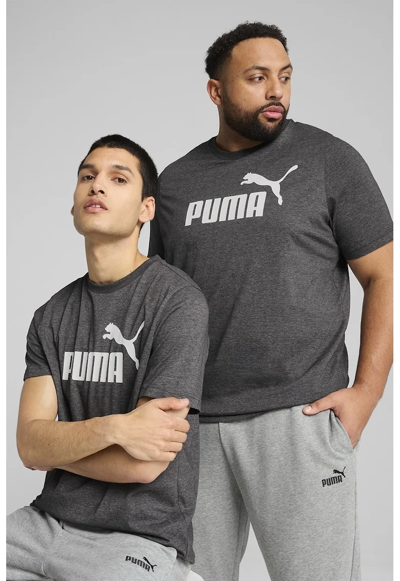 Tricou cu imprimeu logo, Negru stins