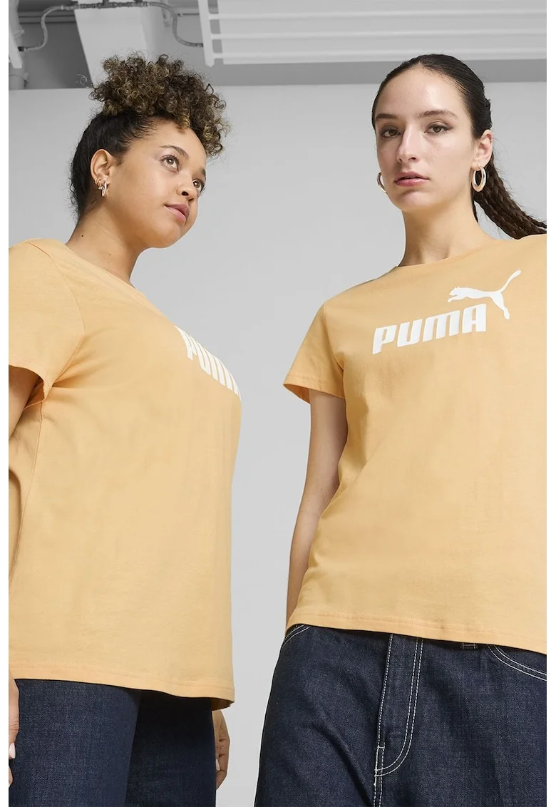 Tricou de bumbac ESS No. 1, Alb/Portocaliu pal