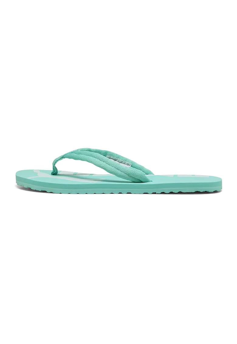 Papuci flip-flop cu logo Epic V2, Albastru aquamarin/Alb murdar