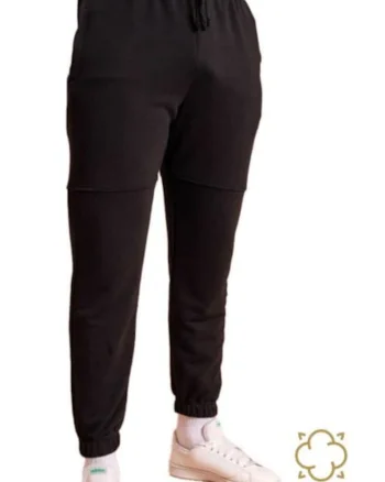 Pantaloni pentru barbati negri Bumbacel