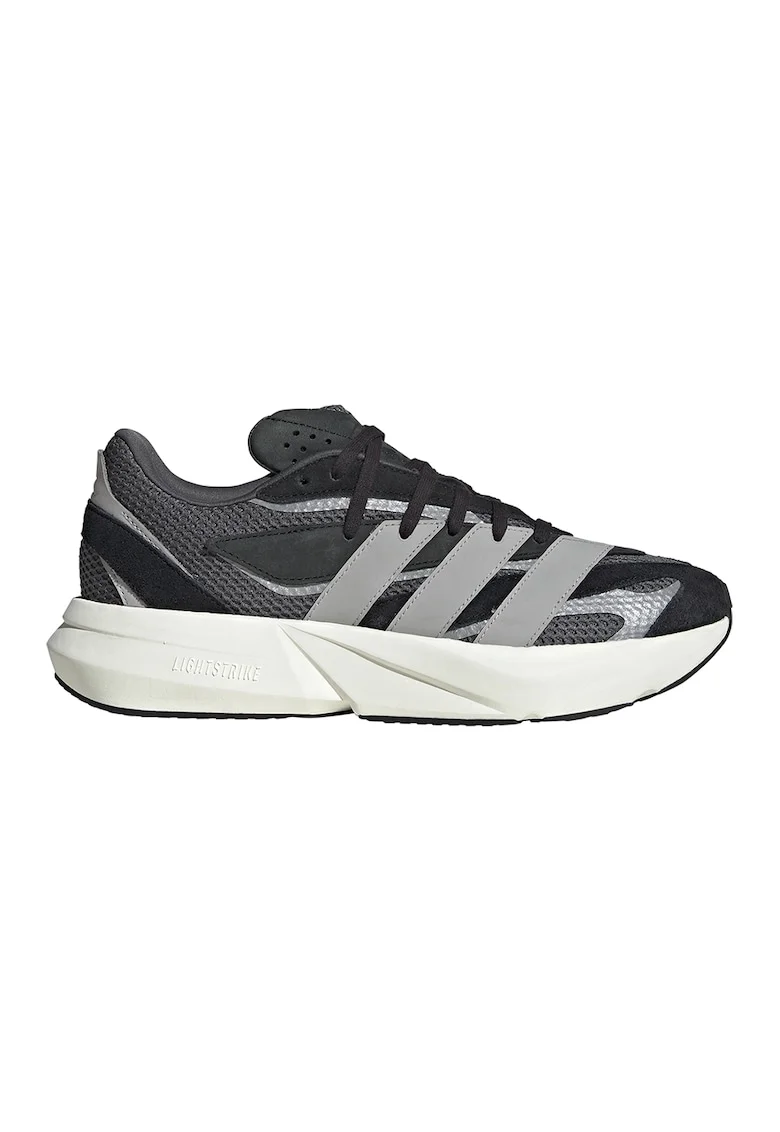 Pantofi sport Lightblaze cu insertii de piele intoarsa, Negru/Gri inchis