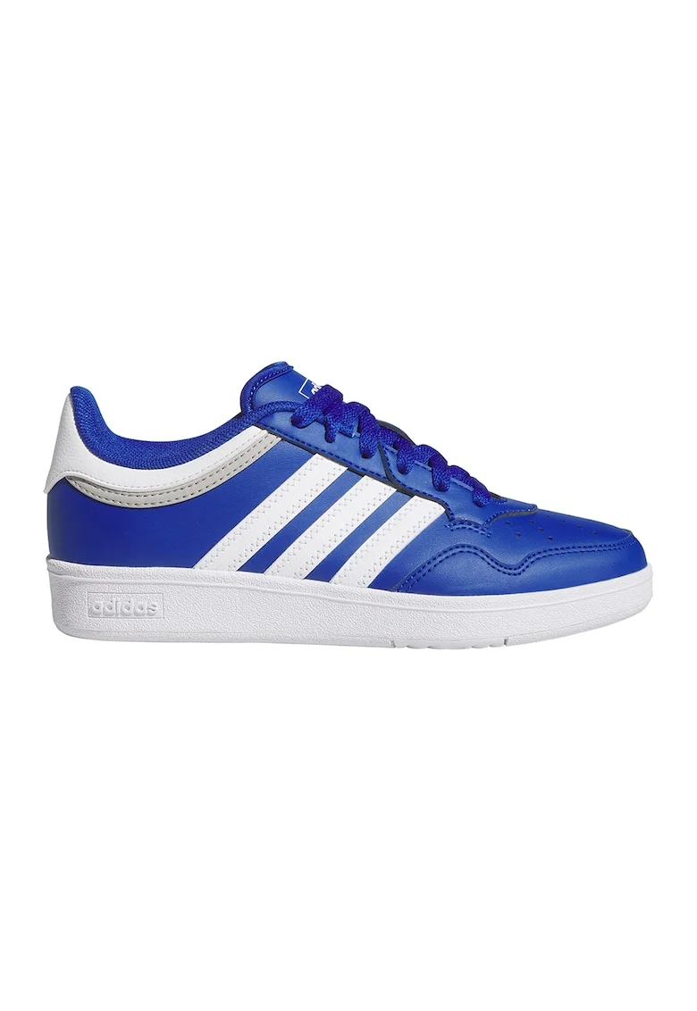 Pantofi sport de piele ecologica Hoops 4.0, Alb/Albastru royal