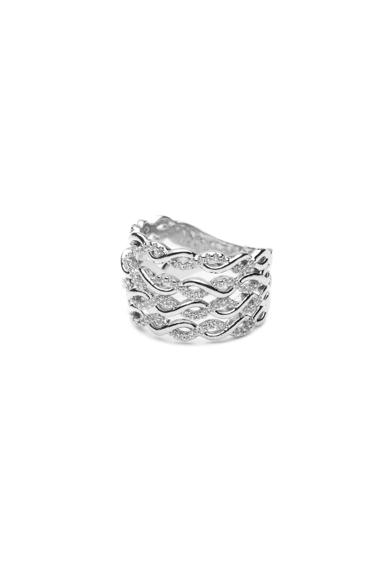 Inel Kelly Placat Cu Aur Alb De 14K
