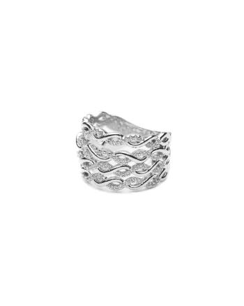 Inel Kelly Placat Cu Aur Alb De 14K