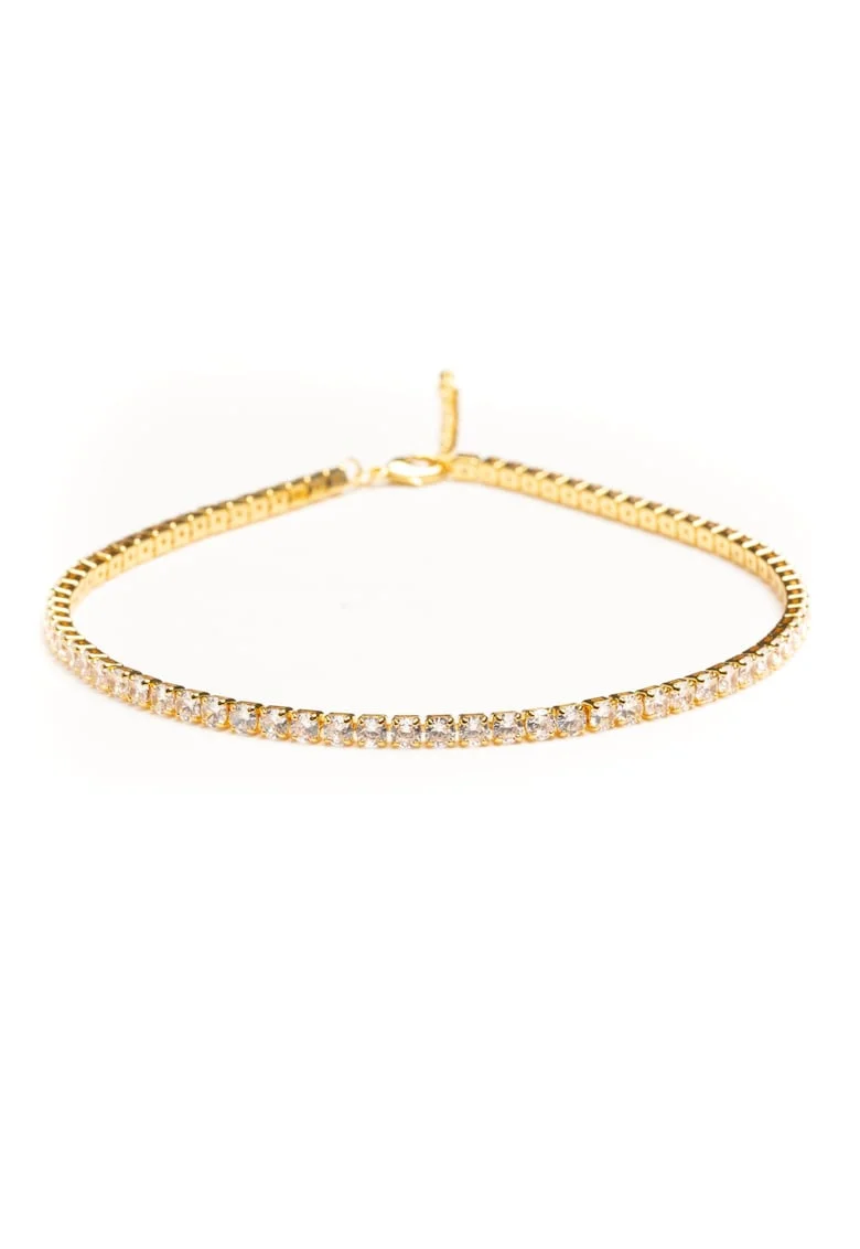 Chocker Auriu Tennis