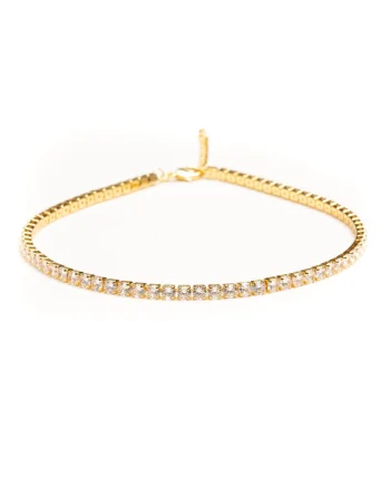 Chocker Auriu Tennis