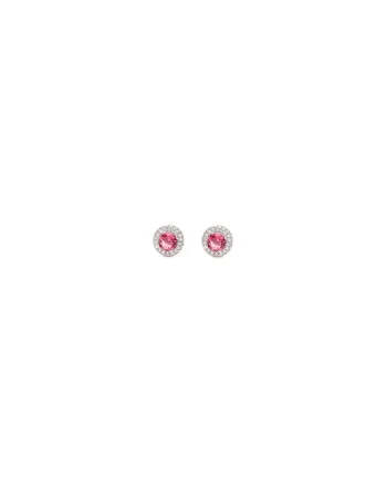 Cercei Argint Princess Fucsia