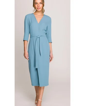 Rochie cu model petrecut,  Albastru-