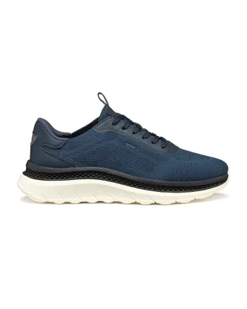 Pantofi sport din material textil cu sireturi, Bleumarin