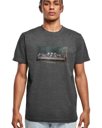 Tricou de bumbac cu imprimeu foto, Gri antracit