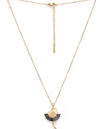 Colier Ballerina Grace, Auriu/Negru