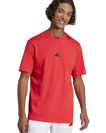 Tricou din bumbac cu logo brodat, Rosu/Negru