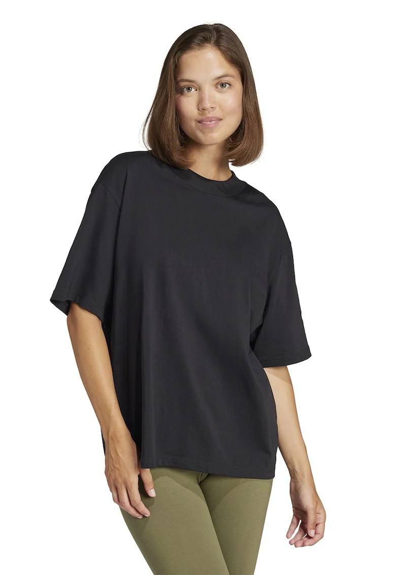 Tricou supradimensionat din bumbac, Negru
