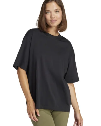 Tricou supradimensionat din bumbac, Negru