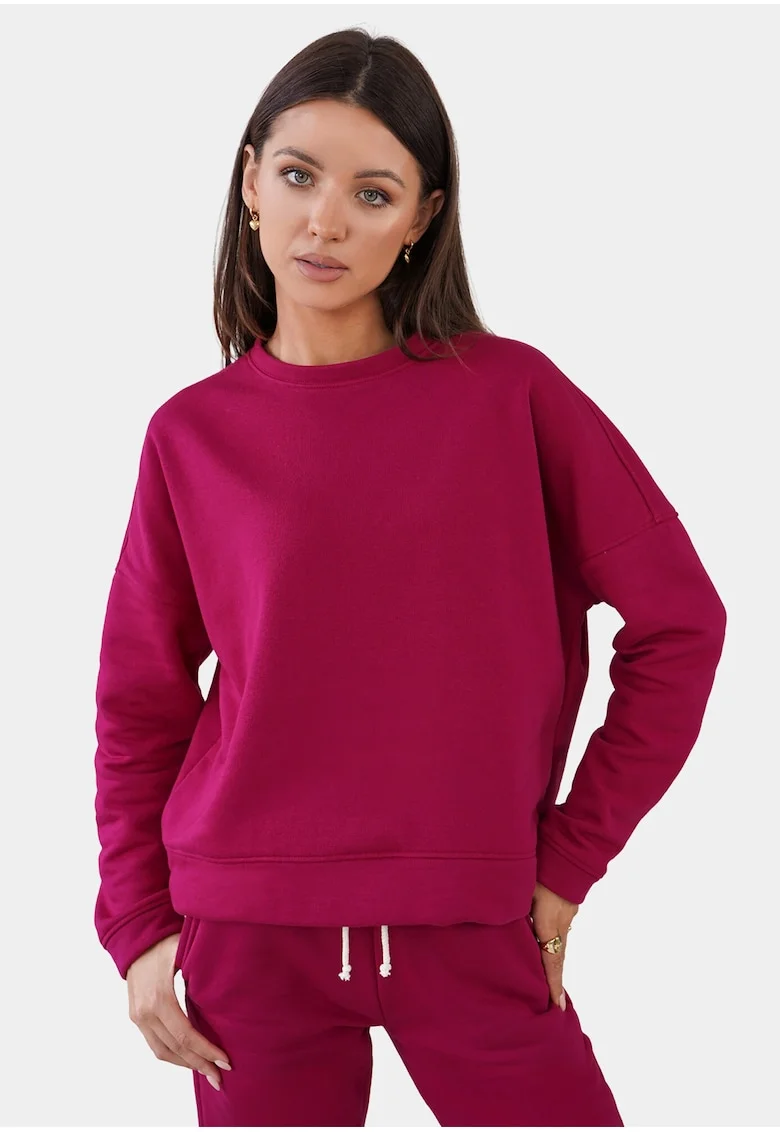 Bluza  LA-OM-TLR001, Amestec de canepa, Basic, Roz pastel