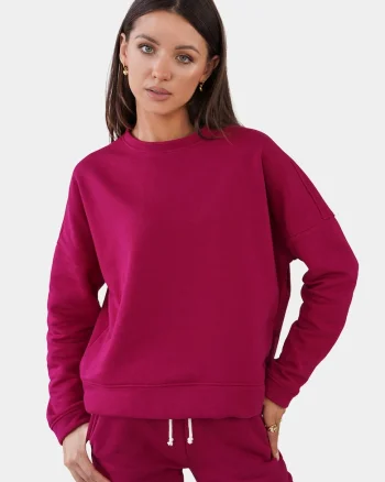 Bluza  LA-OM-TLR001, Amestec de canepa, Basic, Roz pastel