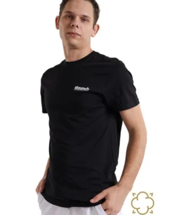 Tricou cu mânecă scurtă cu imprimeu pe ambele părți, Negru