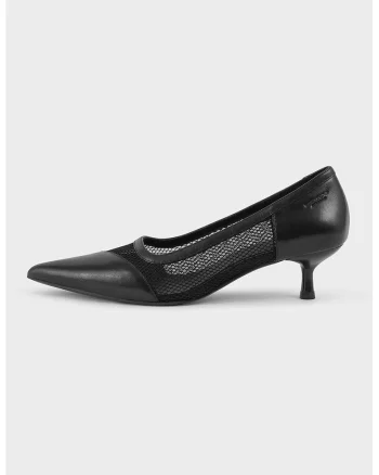 Pantofi din piele cu toc clasic, Negru