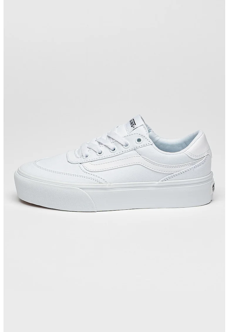 Pantofi sport flatform din material textil Brooklyn, Alb