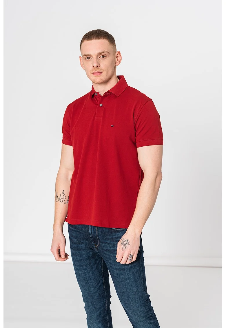 Tricou polo din amestec de bumbac organic