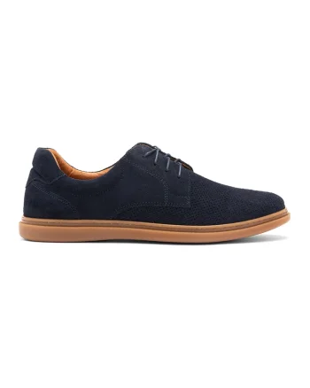 Pantofi derby de piele intoarsa IG7214, Bleumarin