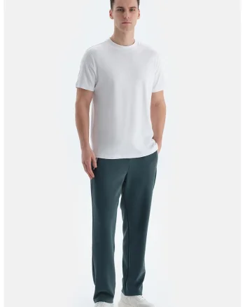 Pantaloni de trening din amestec de modal, Verde inchis