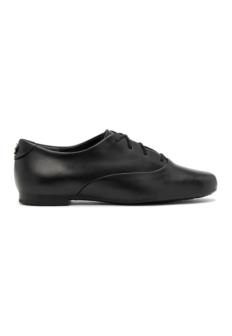 Pantofi de piele cu sireturi, Negru