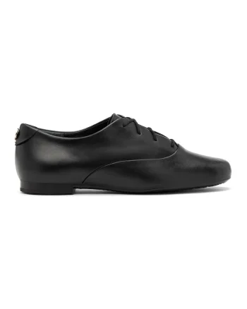 Pantofi de piele cu sireturi, Negru