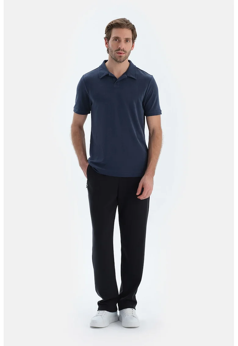 Pantaloni din amestec de modal cu snur de ajustare, Negru