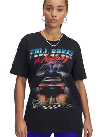 Tricou cu decolteu la baza gatului Project Rock, Rosu/Negru