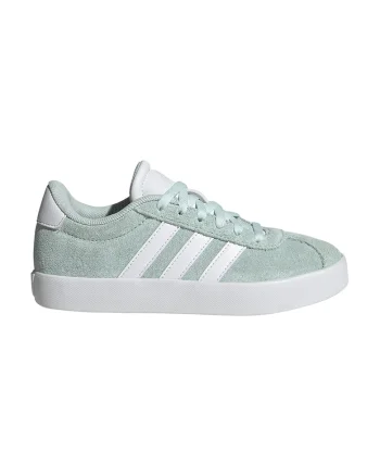 Pantofi sport VL Court 3.0 de piele intoarsa, Alb/Verde pal