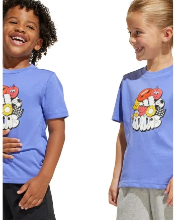 Tricou din bumbac cu imprimeu, Rosu/Alb/Albastru pastel
