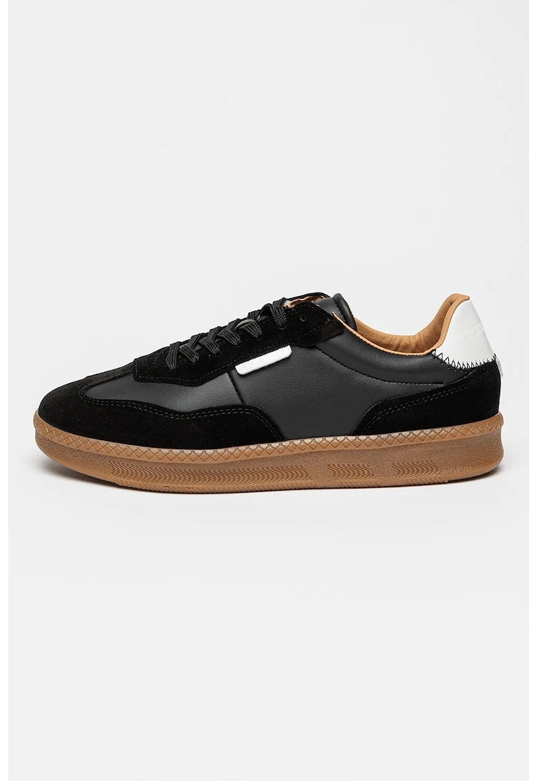 Pantofi sport cu garnituri de piele intoarsa Euphoria, Negru/Gri antracit